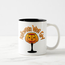 Halloween Wine Girl Mugs