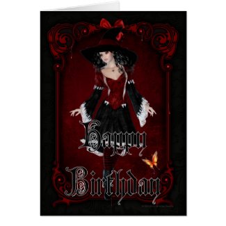 Halloween Witch 8 October Happy Birthday Card