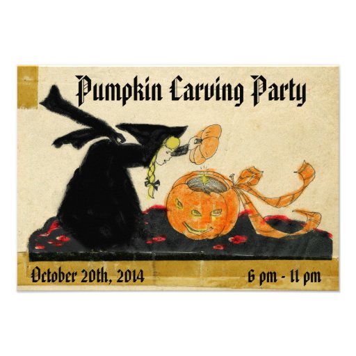 Halloween Witch and Pumpkin Announcement