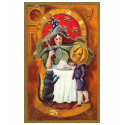 Halloween Witch at Table Dark Tees t-shirts by vintagehalloween Halloween Witch at Table Dark Tees t-shirts