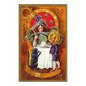 Halloween Witch at Table posters