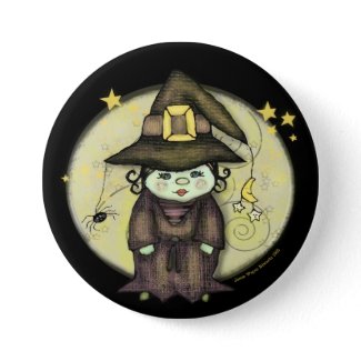 Halloween Witch Button button