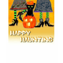 Halloween Witch Cat Black  T-Shirt