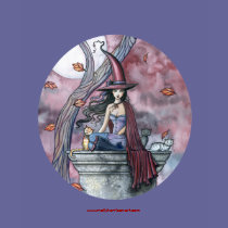 Halloween Witch Cat Ladies T-Shirt