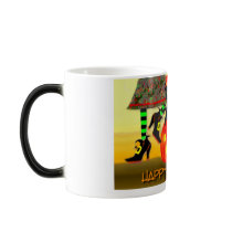 Halloween Witch Cat Mug