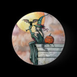 Halloween Witch Cat Pin by Molly Harrison