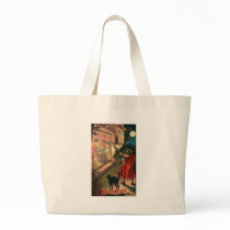 Halloween Witch, Cat Staring in Window Tote Bag