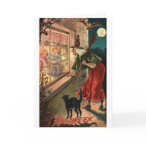 Halloween Witch, Cat Staring in Window cards by vintagehalloween Halloween Witch, Cat Staring in Window cards