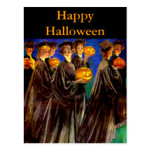 Halloween Witch College Graduates Postcards