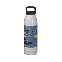 halloween witch duck water bottles