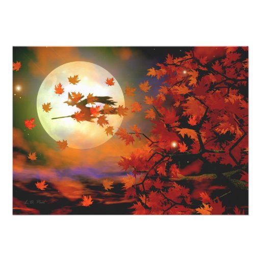 Halloween Witch Flight Personalized Invite