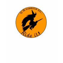 Halloween Witch Flying Broom Funny T-Shirt by quidicane Halloween Witch Flying Broom Funny T-Shirt