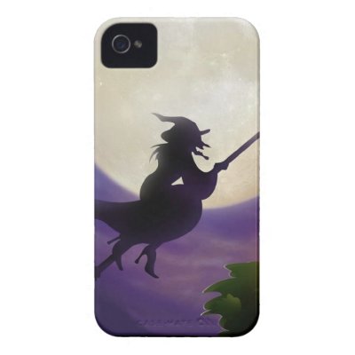 Halloween Witch Full Moon iPhone 4 Cases