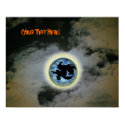 Halloween Witch Full Moon Personalized Poster posters