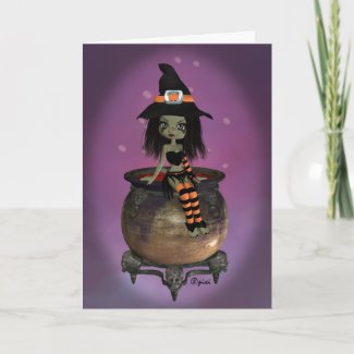 Halloween Witch Greeting Card card