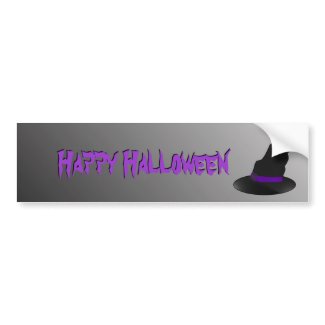 Halloween Witch Hat Bumper Sticker bumpersticker
