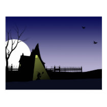 Halloween Witch House postcards