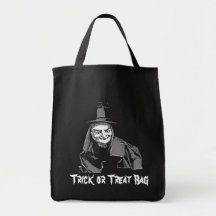 Halloween Witch in Hat - Trick or Treat Bag