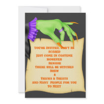 HALLOWEEN WITCH INVITATIONS