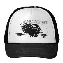 Halloween witch mesh hats