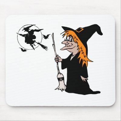 halloween witch mousepads