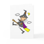 Halloween Witch on Broom Greeting Cards