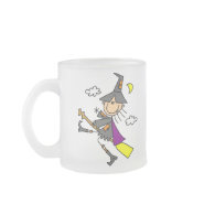 Halloween Witch on Broom mug