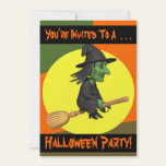 Halloween Witch Party Invitation