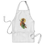 Halloween Witch Passes through the Moonlight Apron