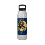 Halloween Witch Pin Up Girl Drinking Bottles