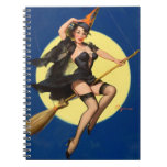 Halloween Witch Pin Up Girl Note Book