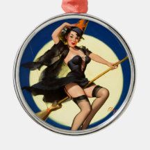 Halloween Witch Pin Up Girl Ornament