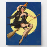 Halloween Witch Pin Up Girl Plaque