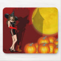 halloween witch pinup castle mousepads
