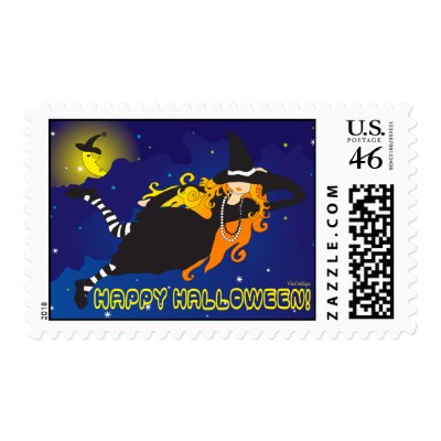 Halloween Witch postage