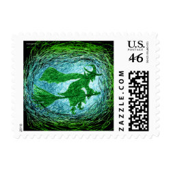 Halloween Witch Postage stamp