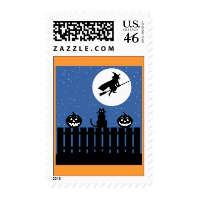 Halloween Witch postage