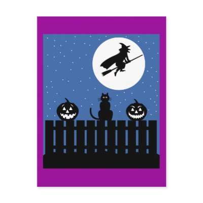Halloween Witch postcards