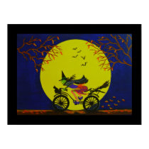 Halloween Witch Poster Titled Broken Broom
