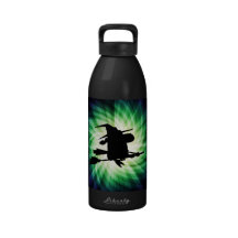 Halloween Witch Silhouette; Cool Water Bottle