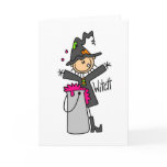 Halloween Witch Stick Figure Card