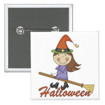 Halloween Witch T-shirts and Gifts buttons