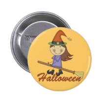 Halloween Witch T-shirts and Gifts buttons