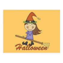 Halloween Witch T-shirts and Gifts postcards