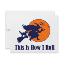 Halloween Witch - This is How I Roll Personalized Invitation