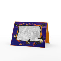 Halloween Witch Traffic (photo frame) Card