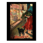 Halloween Witch with Cat Post Cards