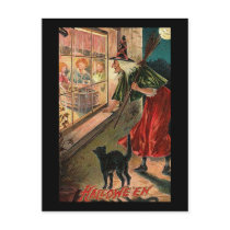 Halloween Witch with Cat Post Cards