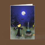 Halloween Witch with Cauldron cards