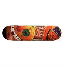 Halloween Witch with Funny Pumpkin Custom Skateboard
